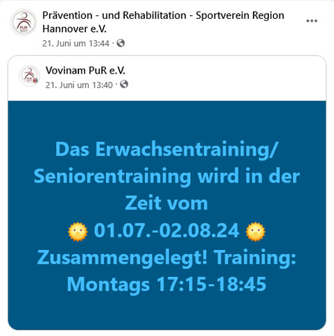 Erwachsentraining